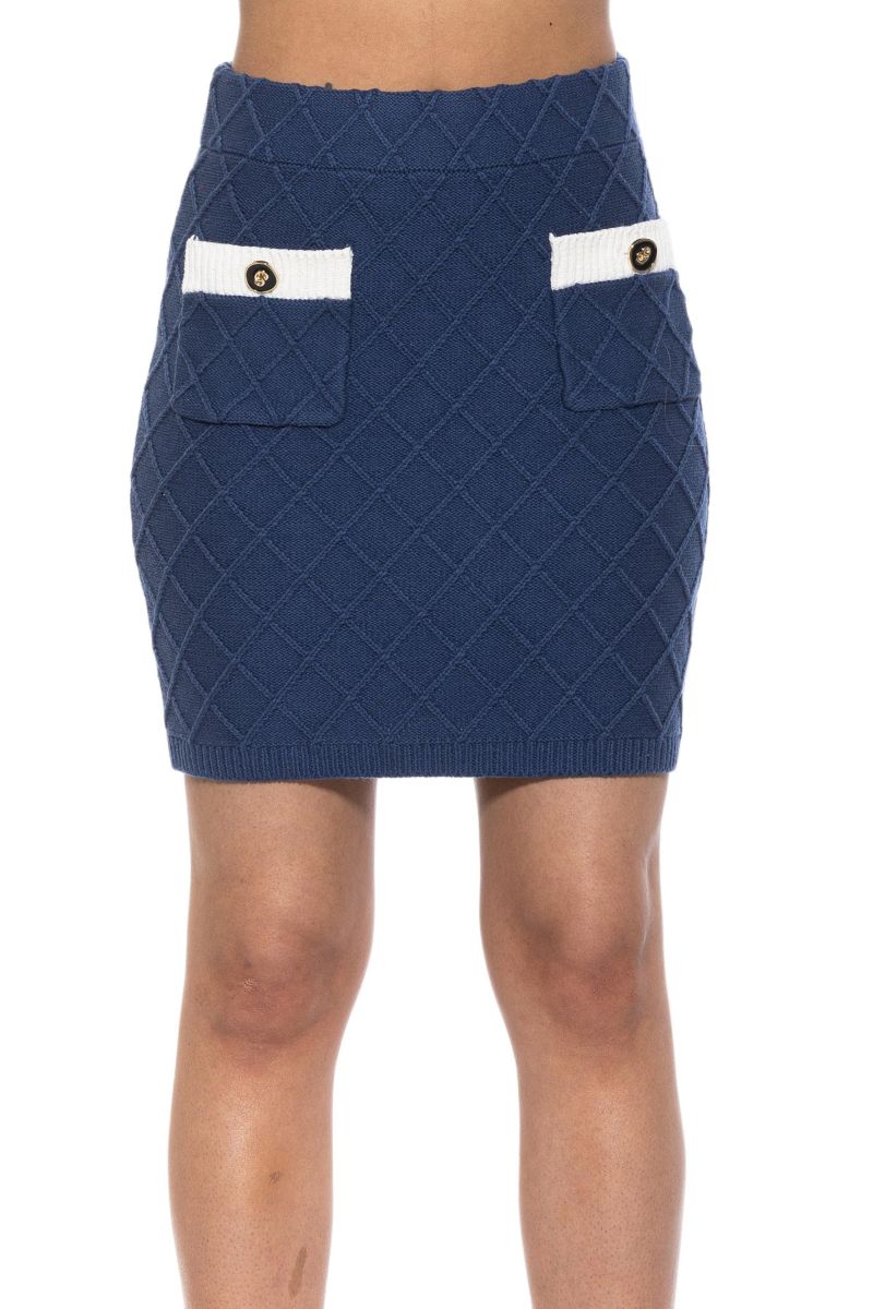 Women's Bex Fully Knit Mini Skirt With Front Pocket Detail