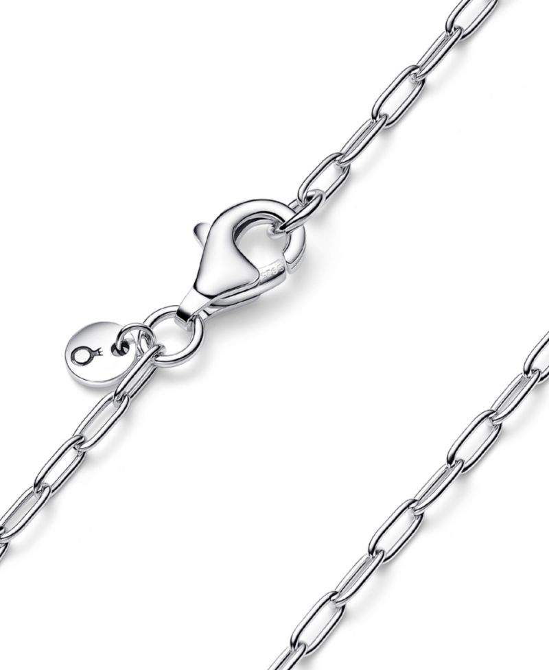 Sterling Silver Elongated Link Chain Necklace