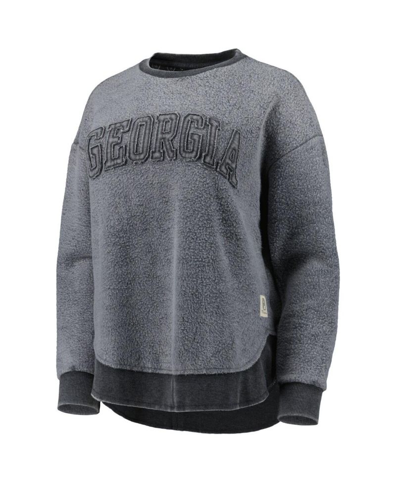 Women's Black Georgia Bulldogs Ponchoville Pullover Sweatshirt