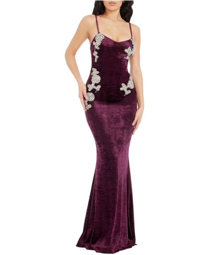 Women's Giovanna Sweetheart Neck Velvet Mermaid Gown