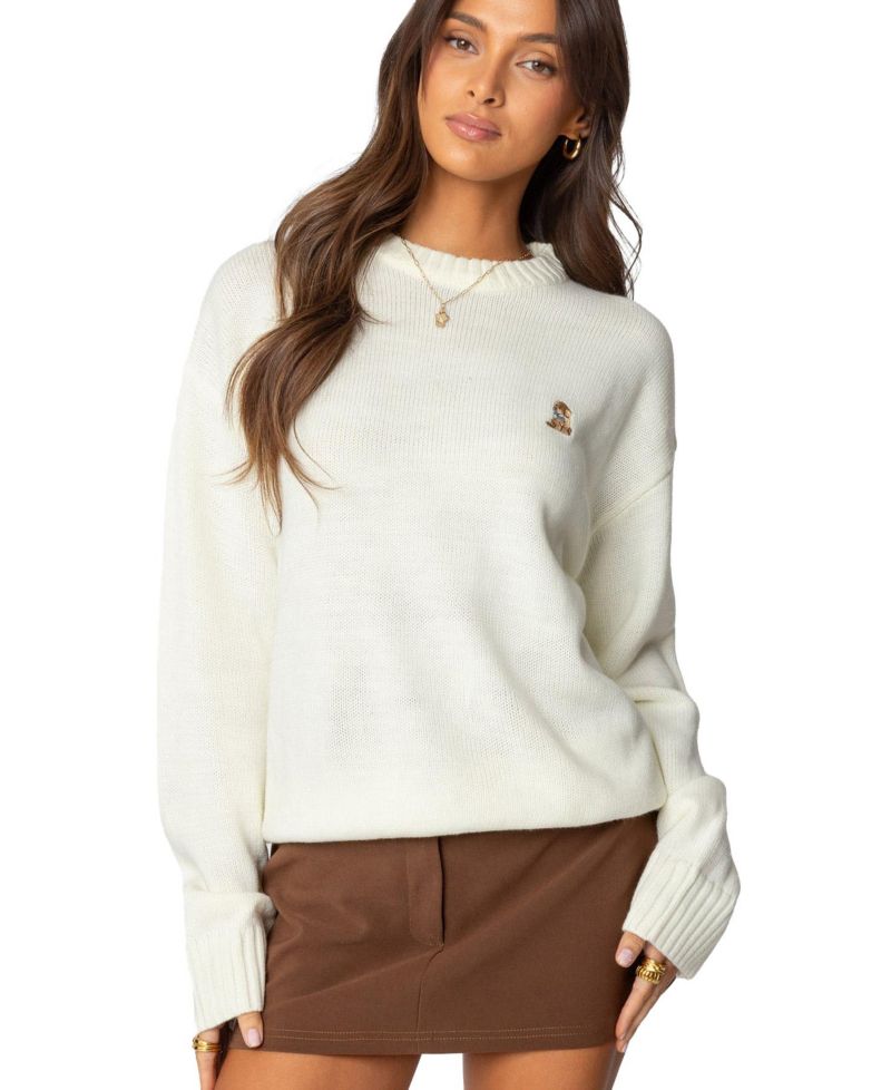Women's Puppy Love Embroidered Sweater