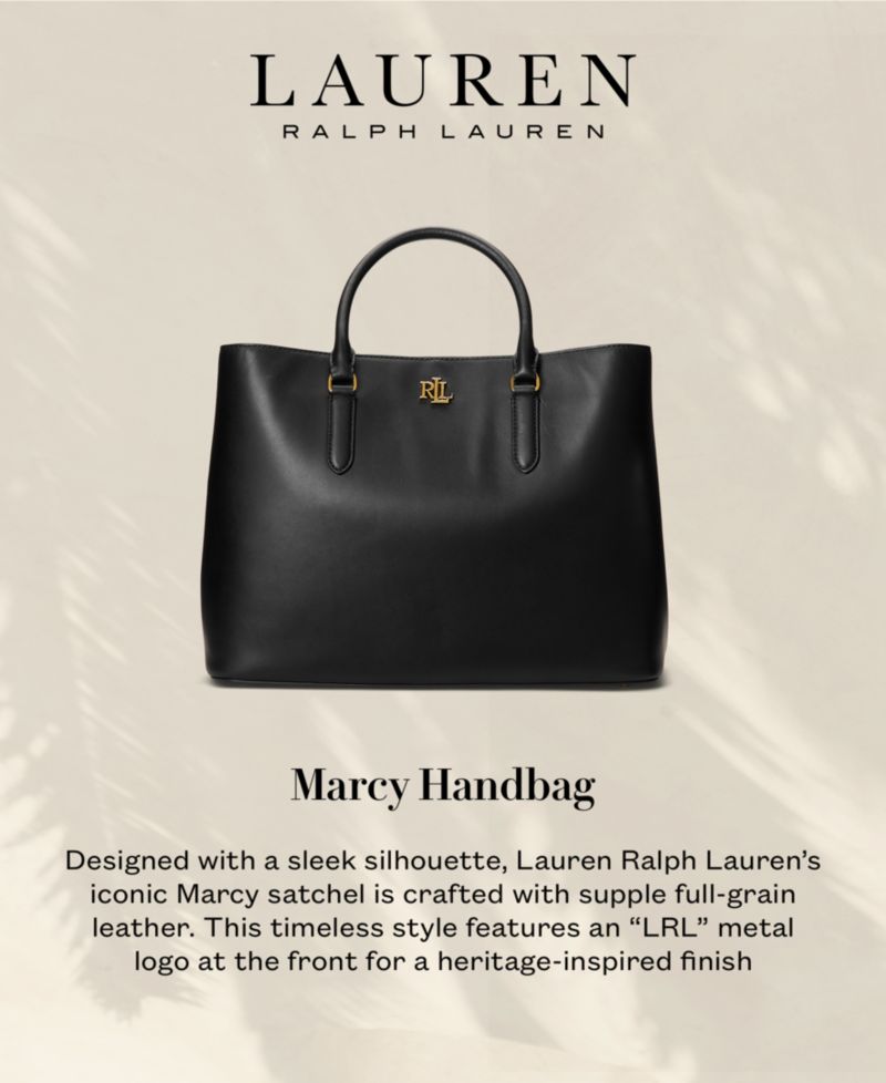 Marcy Full-Grain Leather Large Satchel Bag