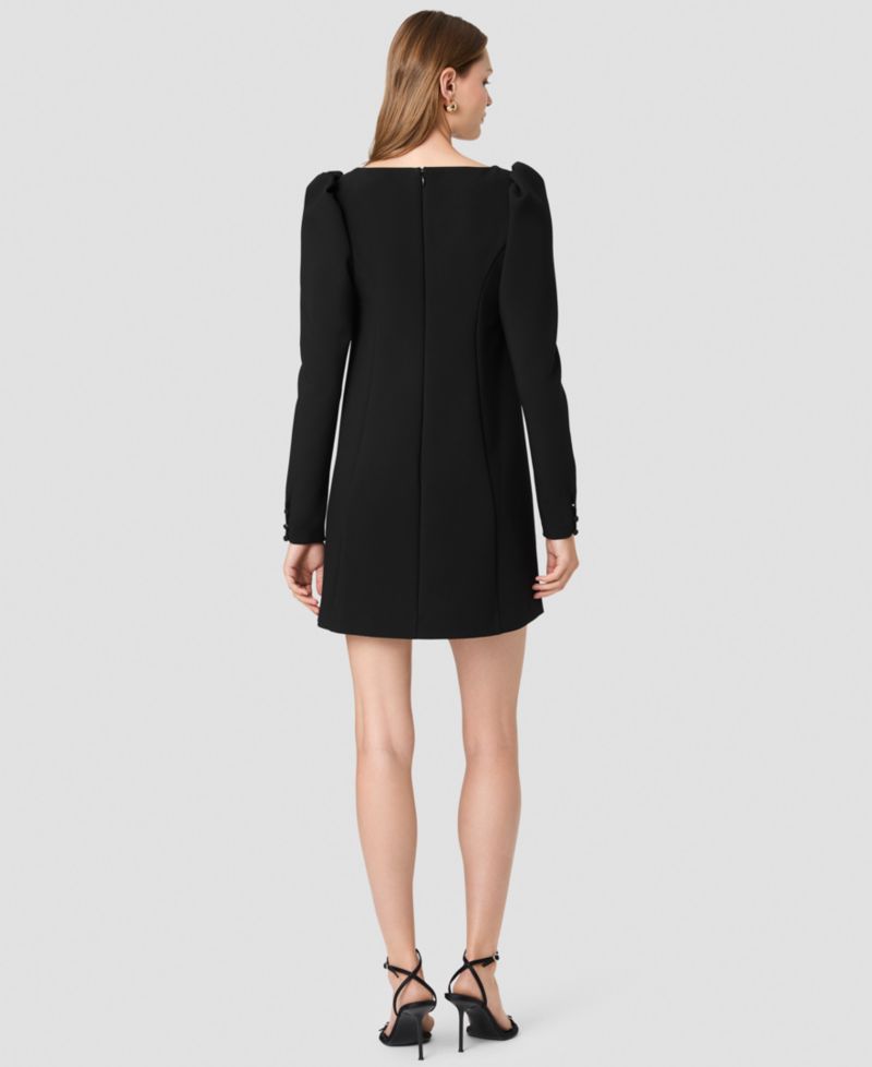 Women's Azra Twill Puff Long-Sleeve A-Line Mini Dress