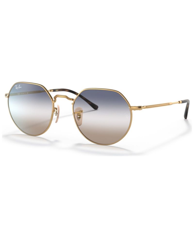 Unisex Geometric Metal Sunglasses, RB3565 JACK