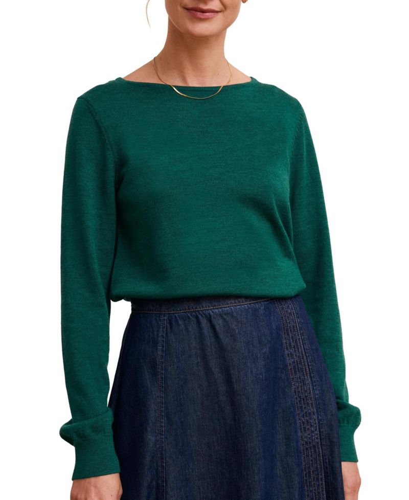 Women's Celtic and Co. Merino Fine Knit Boat Neck Jumper