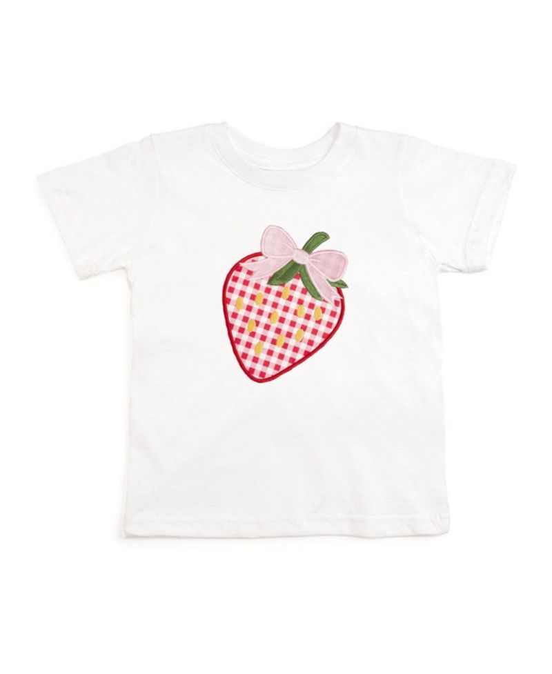 Toddler Girls Strawberry Patchwork Short Sleeve T-Shirt