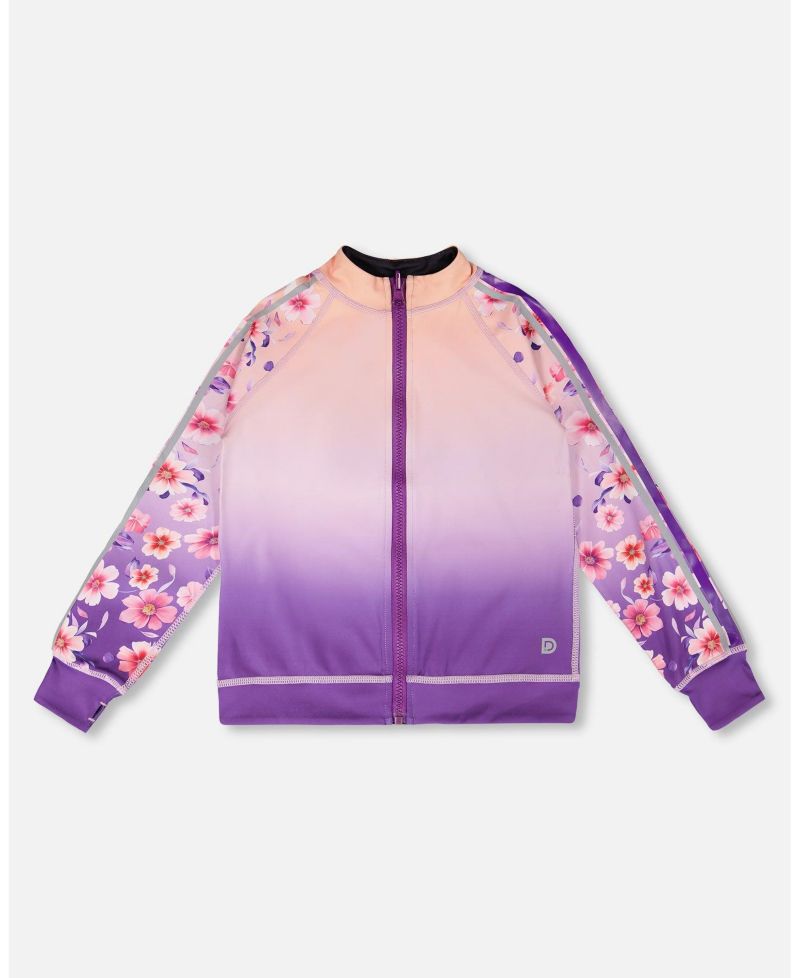 Little | Big Girl Polyester Full Zip Reversible Athletic Cardigan