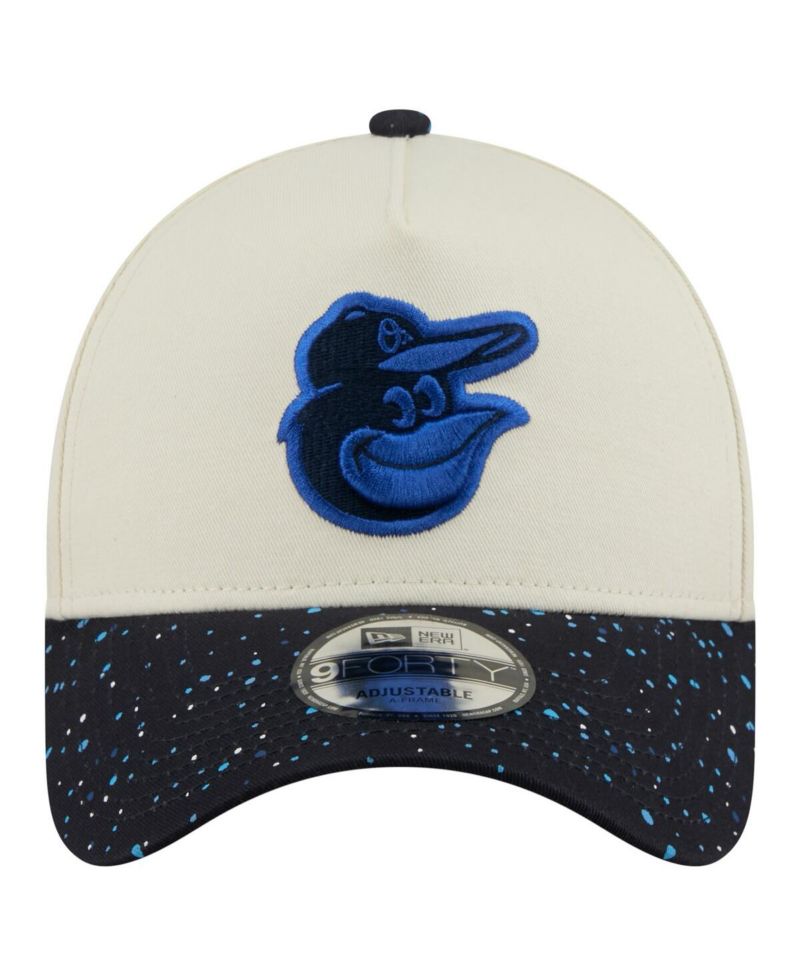 Men's Cream Baltimore Orioles Speckle A-Frame 9FORTY Adjustable Hat