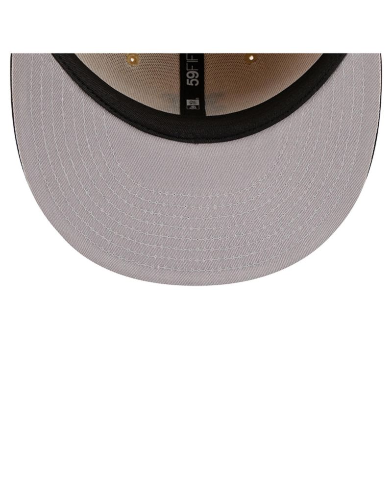 Men's Light Beige New York Mets Two-Tone Embroidered Visor 59FIFTY Fitted Hat