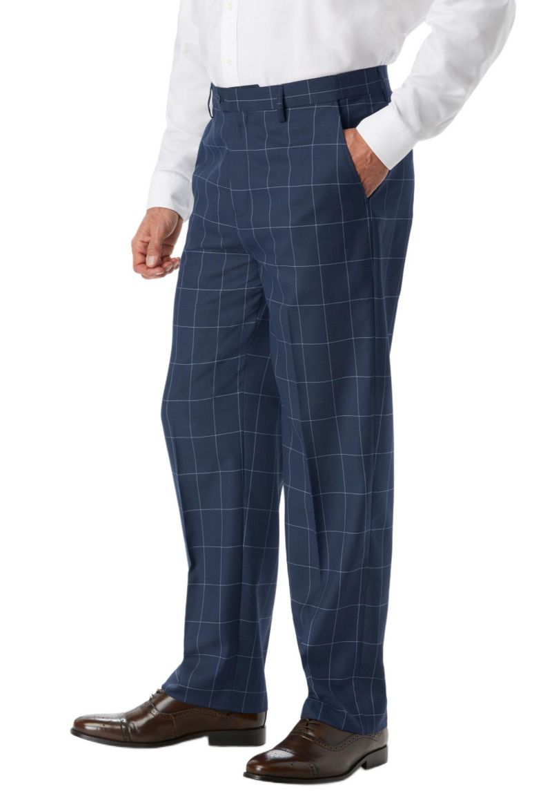 Men's Easy Movement Plain-Front Expandable Dress Pants