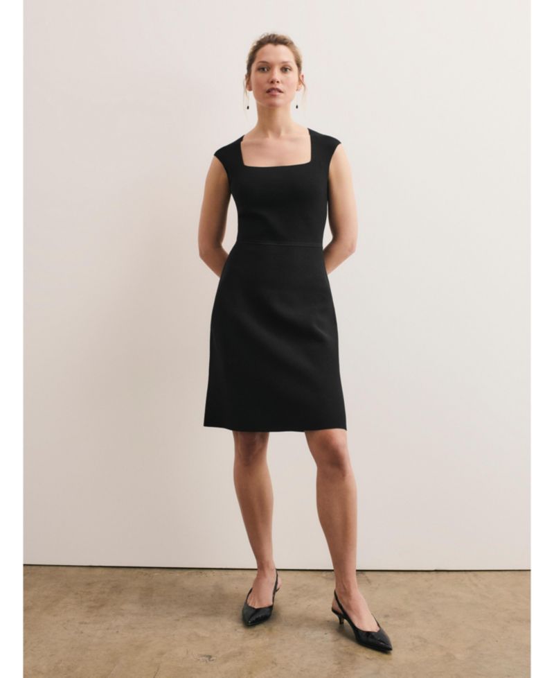 Women's Parella Square Neck Contoured-Waist Sheath Dress