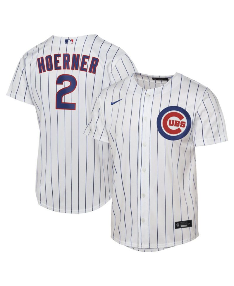 Men's Nico Hoerner White Chicago Cubs Home Replica Jersey