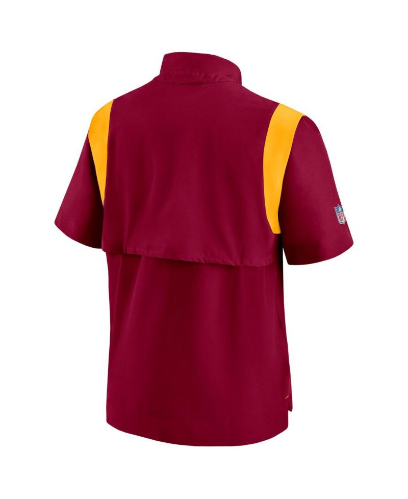 Men's Burgundy Washington Commanders Coaches Chevron Lockup Pullover Top