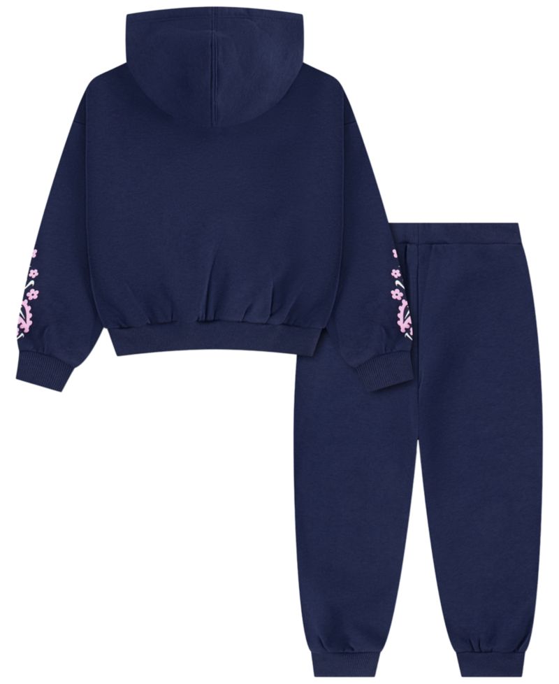 Girls' 2T-6X Retro Remix Long-Sleeve Hoddie and Joggers, 2-Piece Set