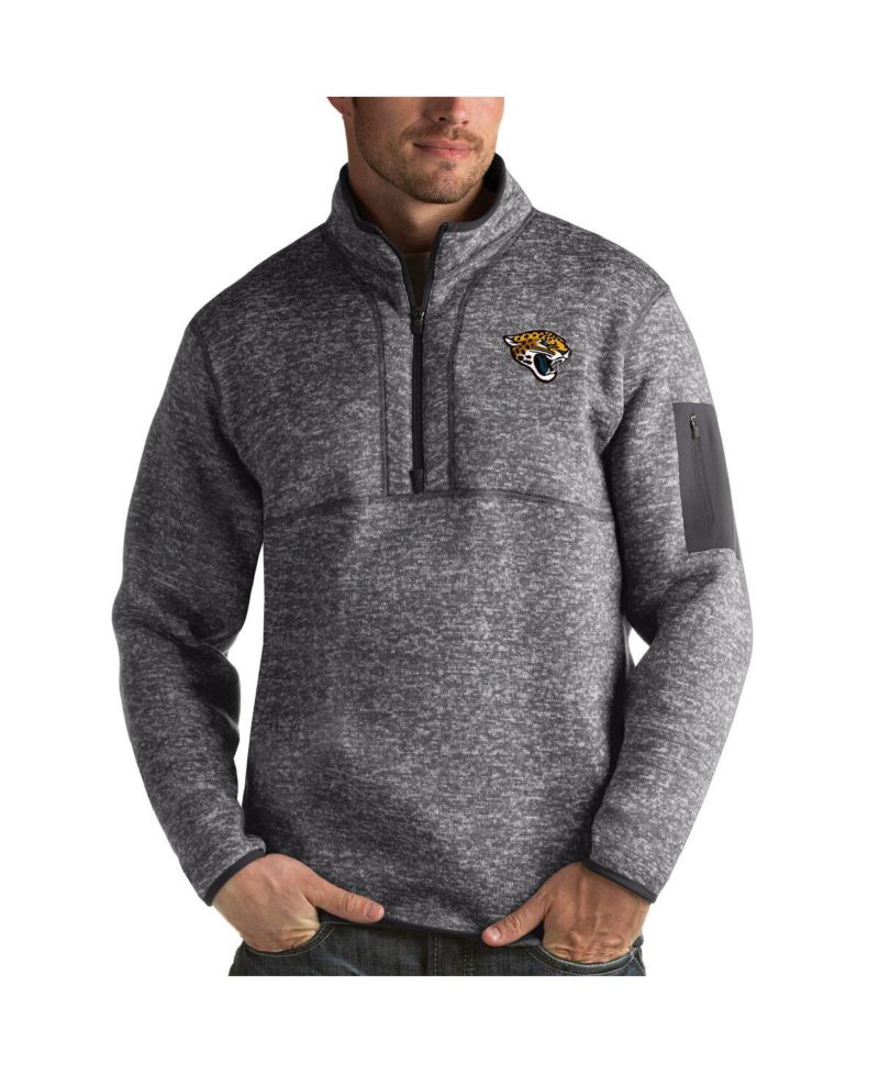 Men's Charcoal Jacksonville Jaguars Fortune Quarter-Zip Pullover Jacket
