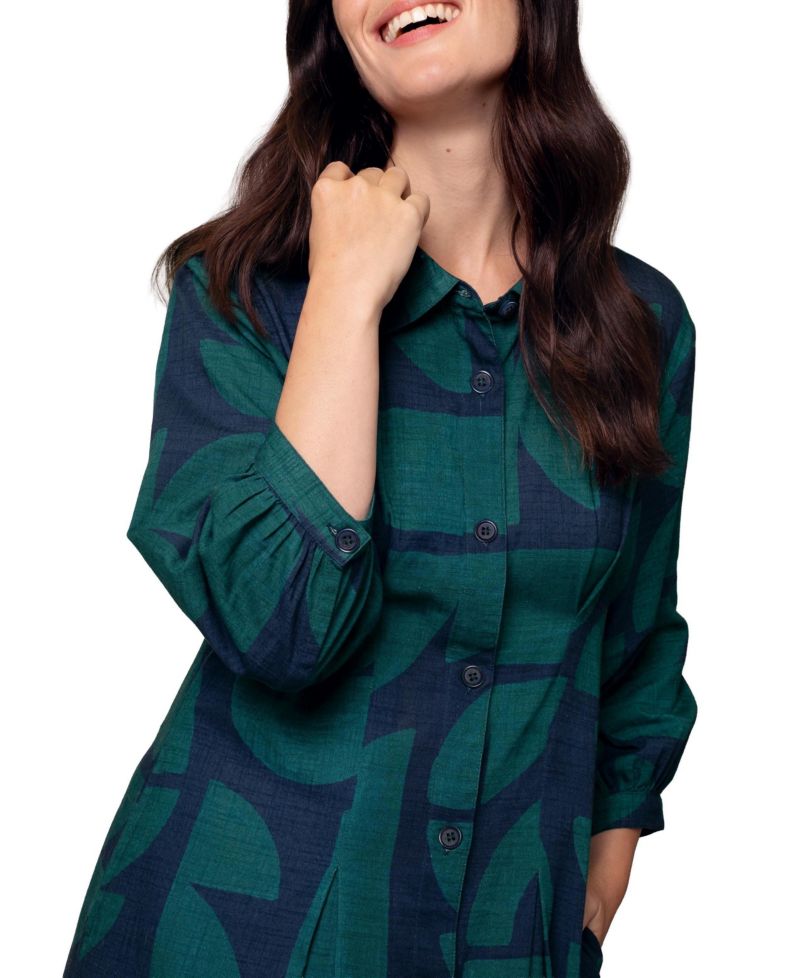 Women's Pleat Detail Shirt Dress