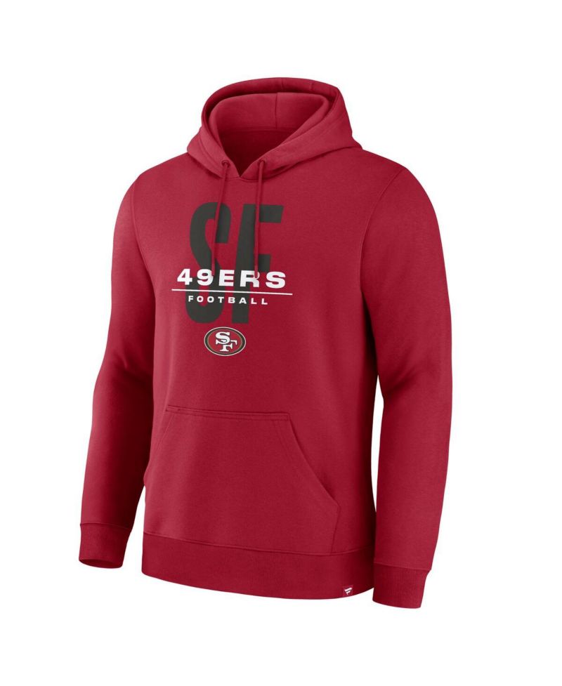 Men's Scarlet San Francisco 49ers Right Tackle Legacy Pullover Hoodie