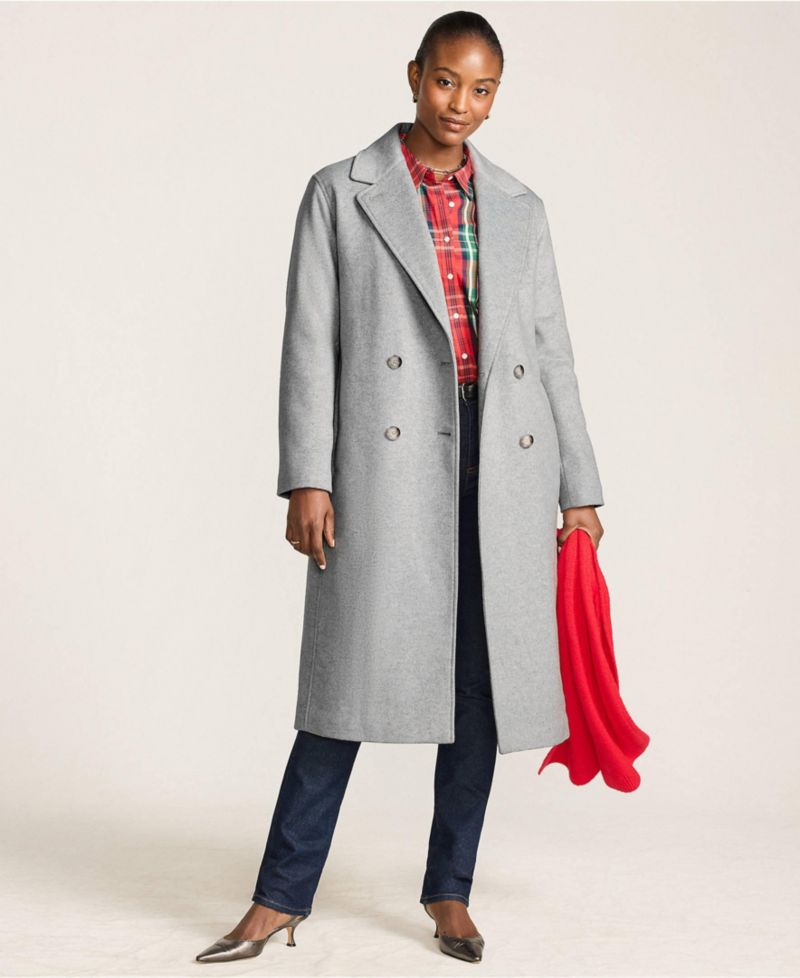 Women's Insulated Double Breasted Wool Coat