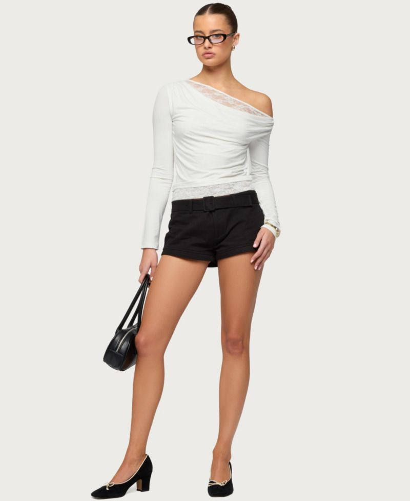 Women's Layered Lacey Off Shoulder Top