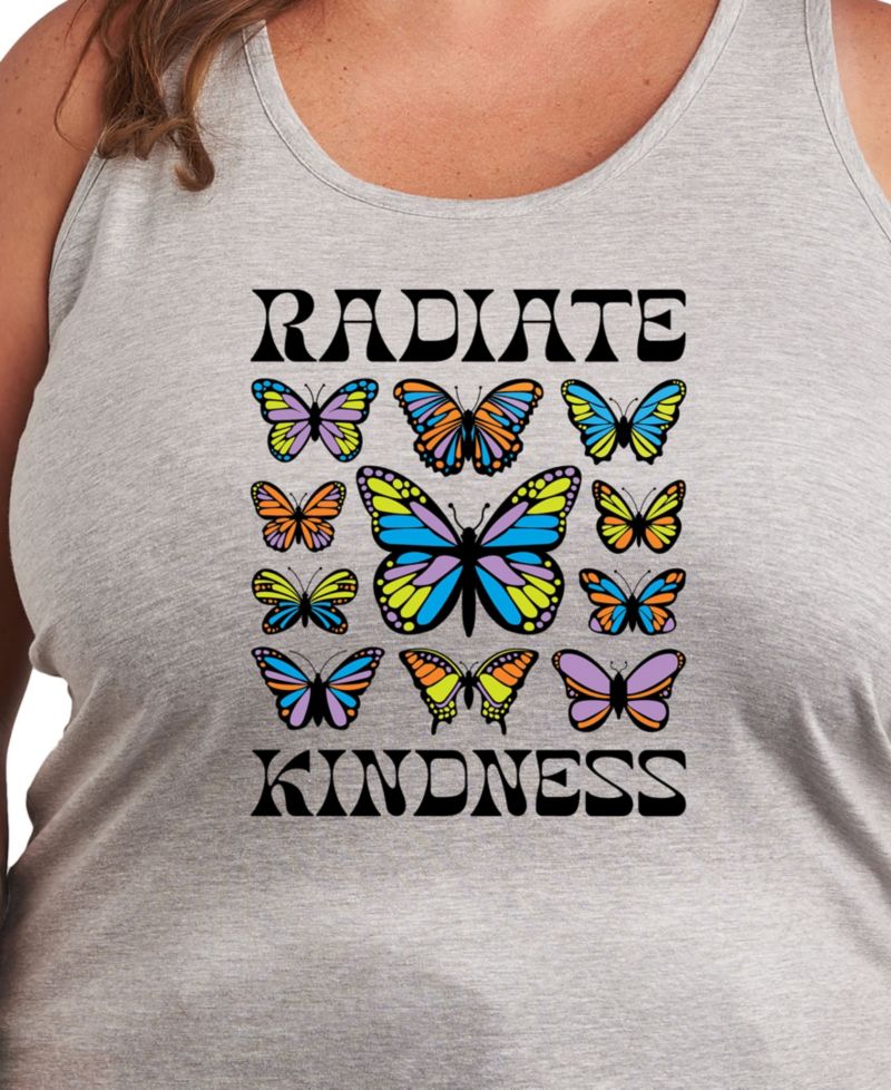 Plus Size Radiate Kindness Graphic Tank Top