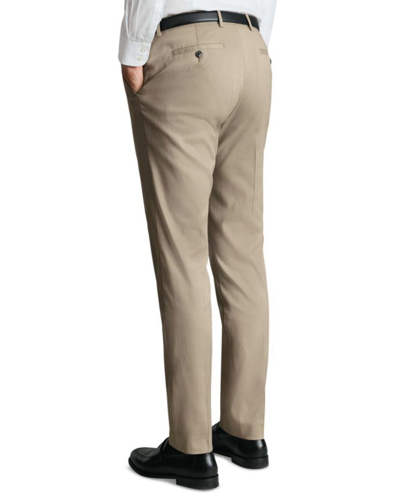 Men's Slim-Fit Smart Texture Trouser Pants