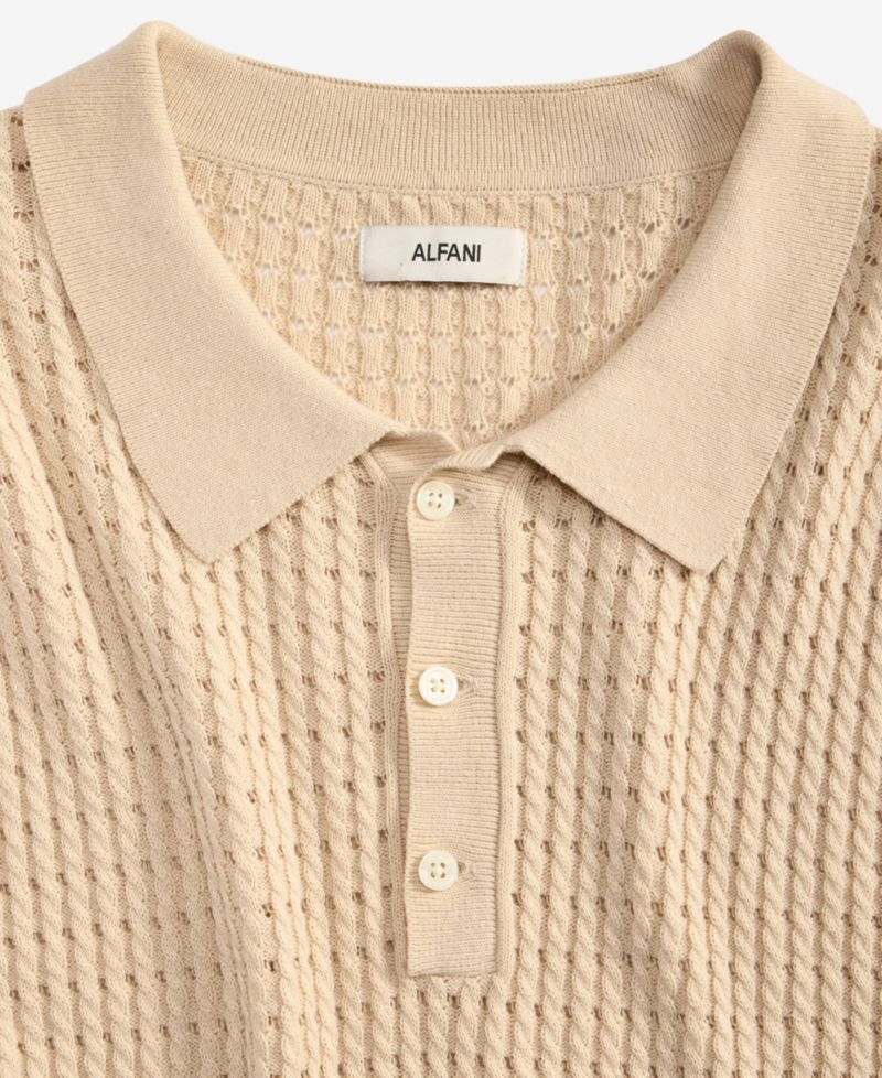 Men's Cotton Short-Sleeve Polo Sweater, Macy's Exclusive