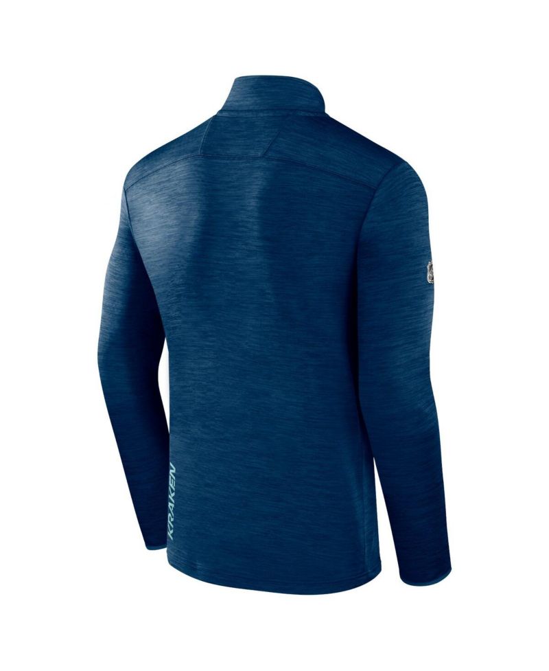 Men's Deep-Sea Seattle Kraken Authentic Pro Quarter-Zip Pullover Top