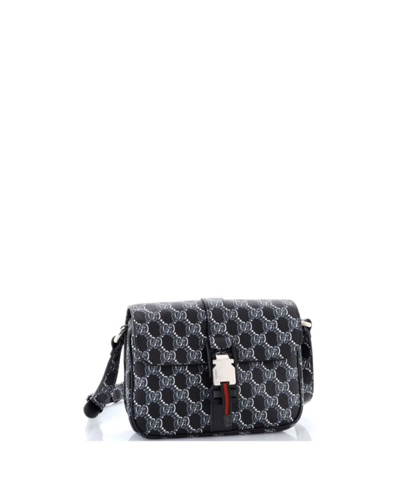 Mini Front Buckle Crossbody Bag GG Shadow Coated Canvas