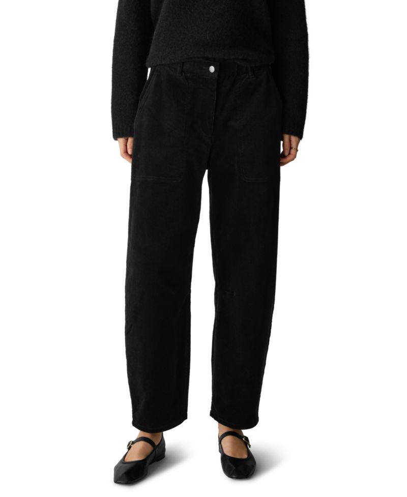 Women's Ankle Arch Pant Corduroy Wide-Leg Pants