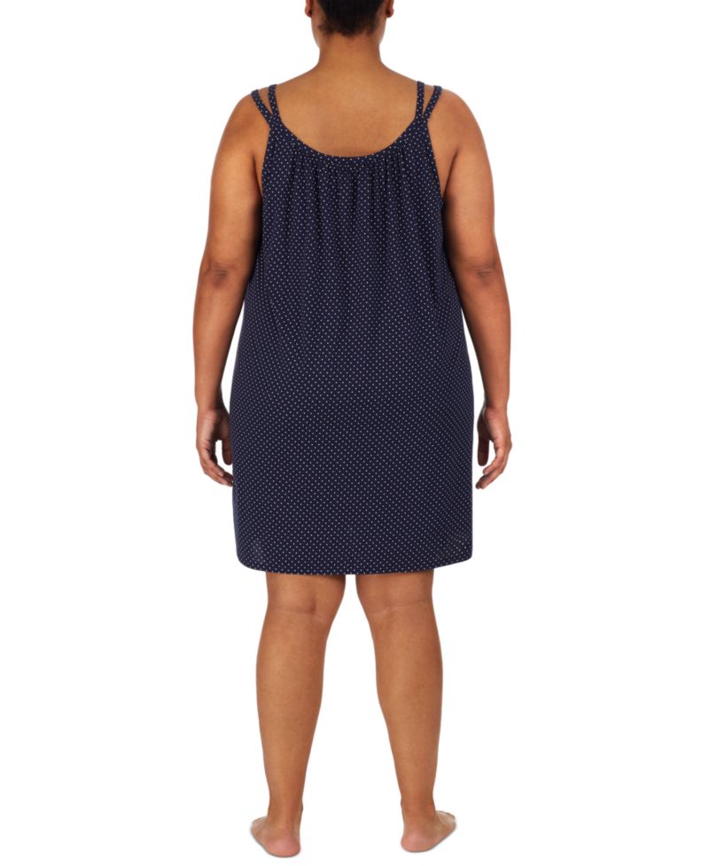 Cotton Knit Double-Strap Nightgown