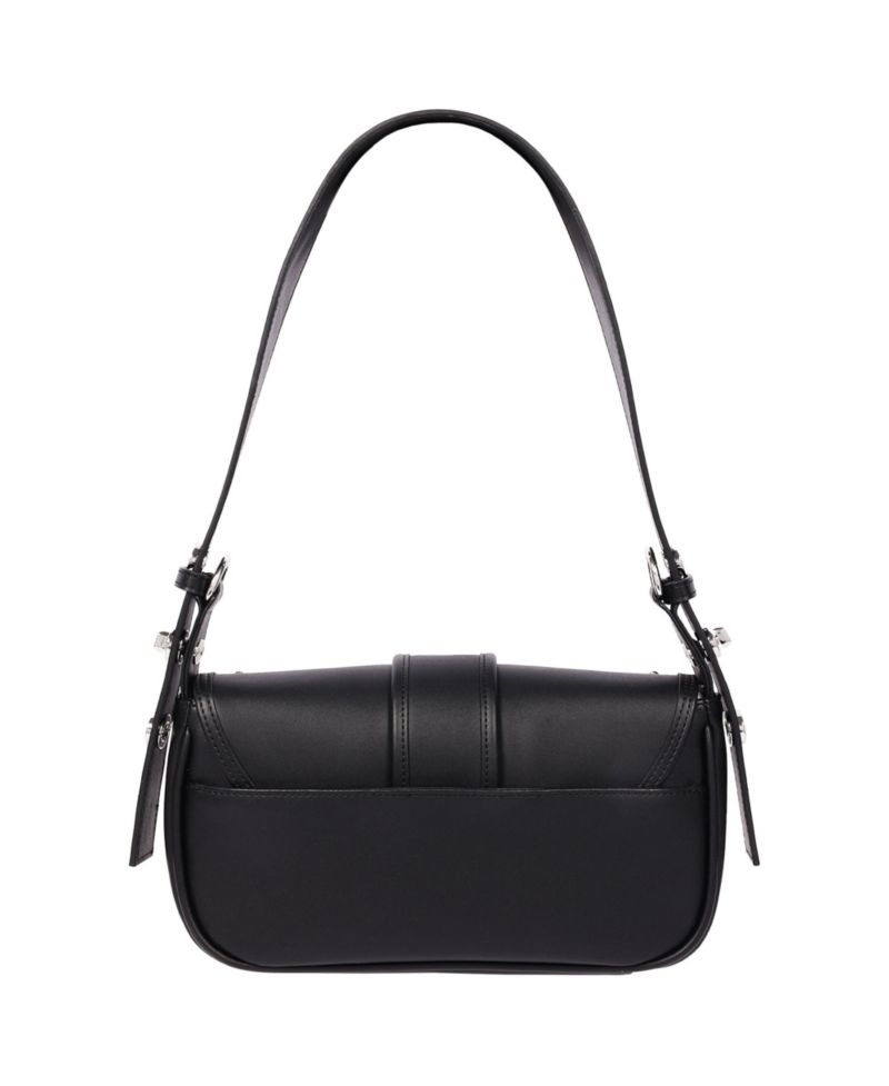 Women's Smooth Moto Studded Shoulder Bag