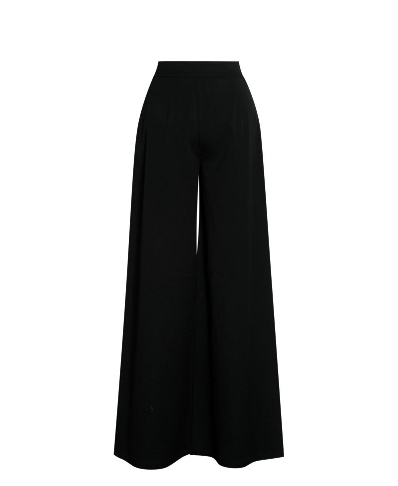 Women's Aleeza Black Wide Leg Suit Pants