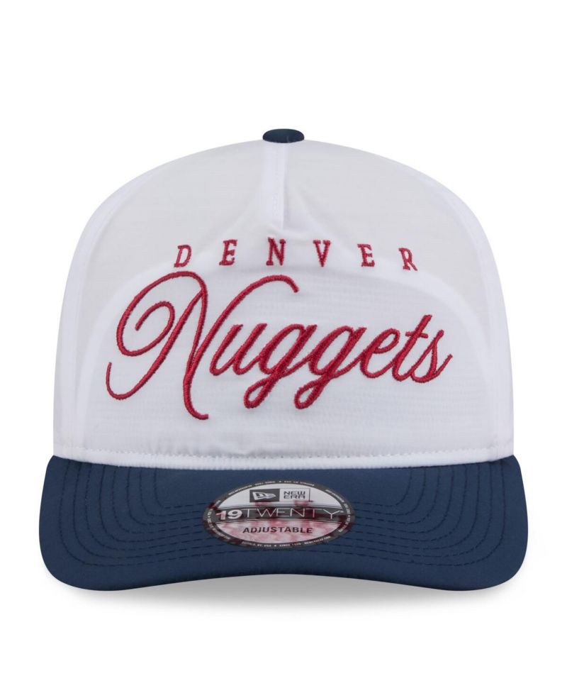 Men's White/Navy Denver Nuggets 2025 NBA Draft On-Stage Nylon 19TWENTY Adjustable Hat