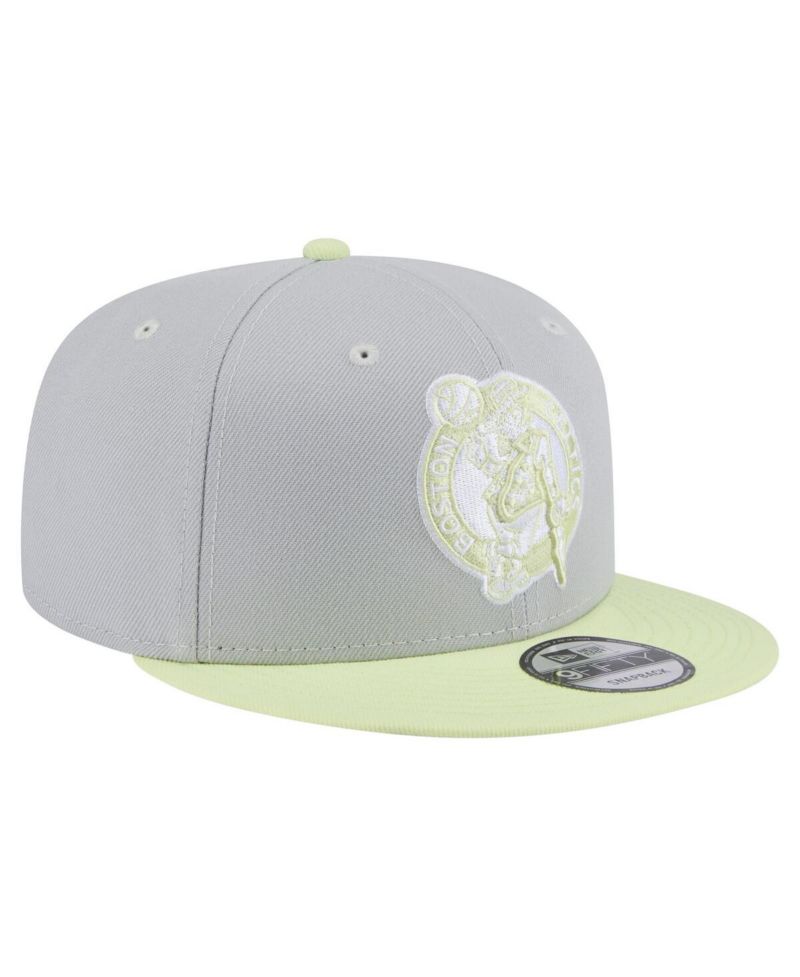 Men's Gray/Yellow Boston Celtics Color Pack Two-Tone 9FIFTY Snapback Hat