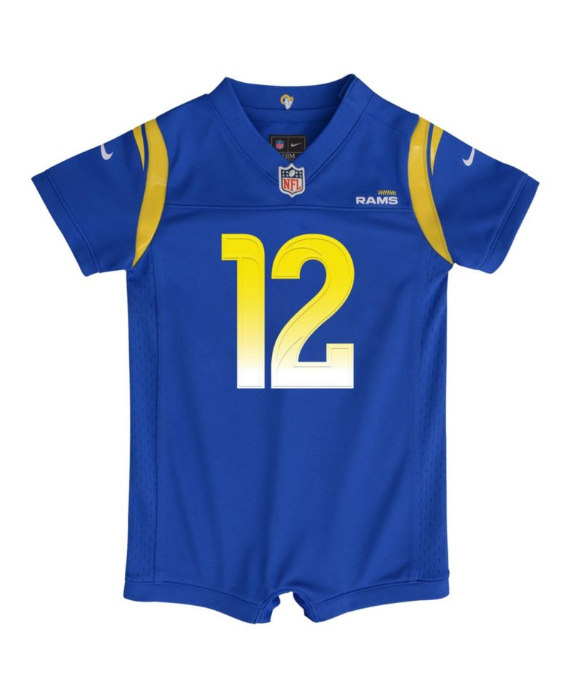 Baby Boys and Girls Puka Nacua Royal Los Angeles Rams Romper Game Jersey