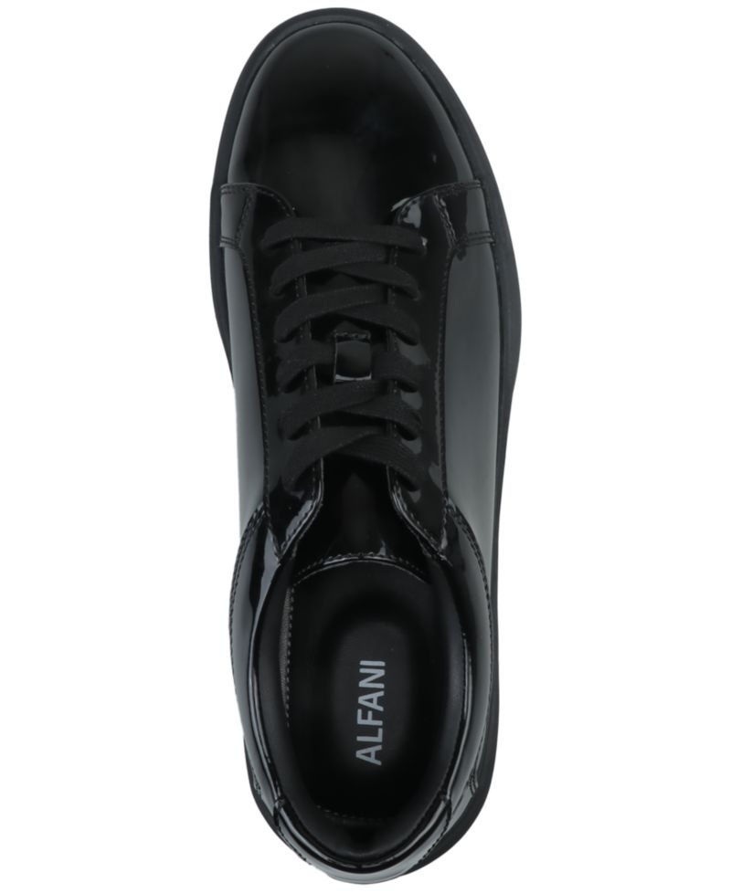 Men's Patent Leather Lace-Up Sneakers