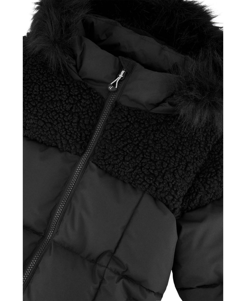 Little and Big Girl ( size 6 to 14 ) Long Winter Puffer Coat