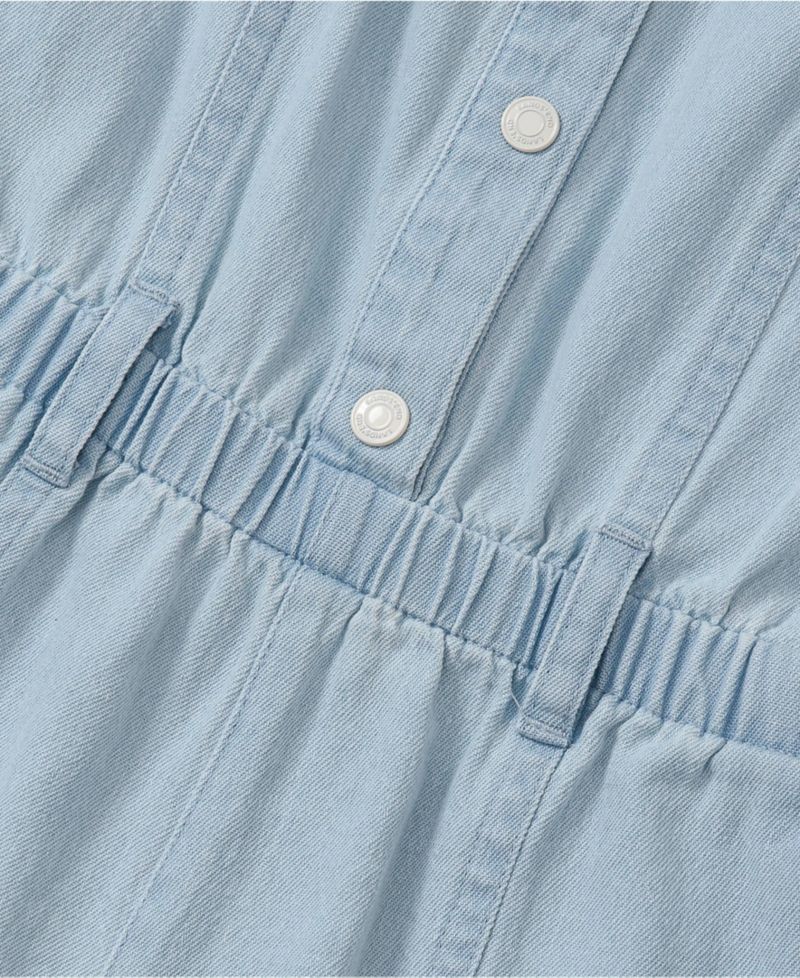 Girls Lightweight Denim Romper Dress