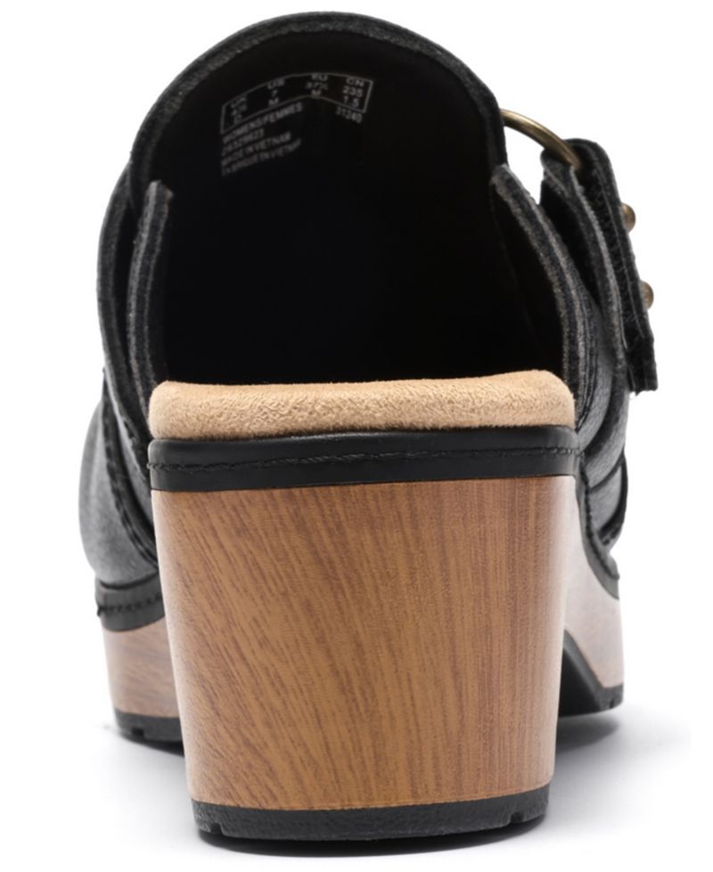 Women's Paizlee Ali Leather Block Heel Mule Clogs