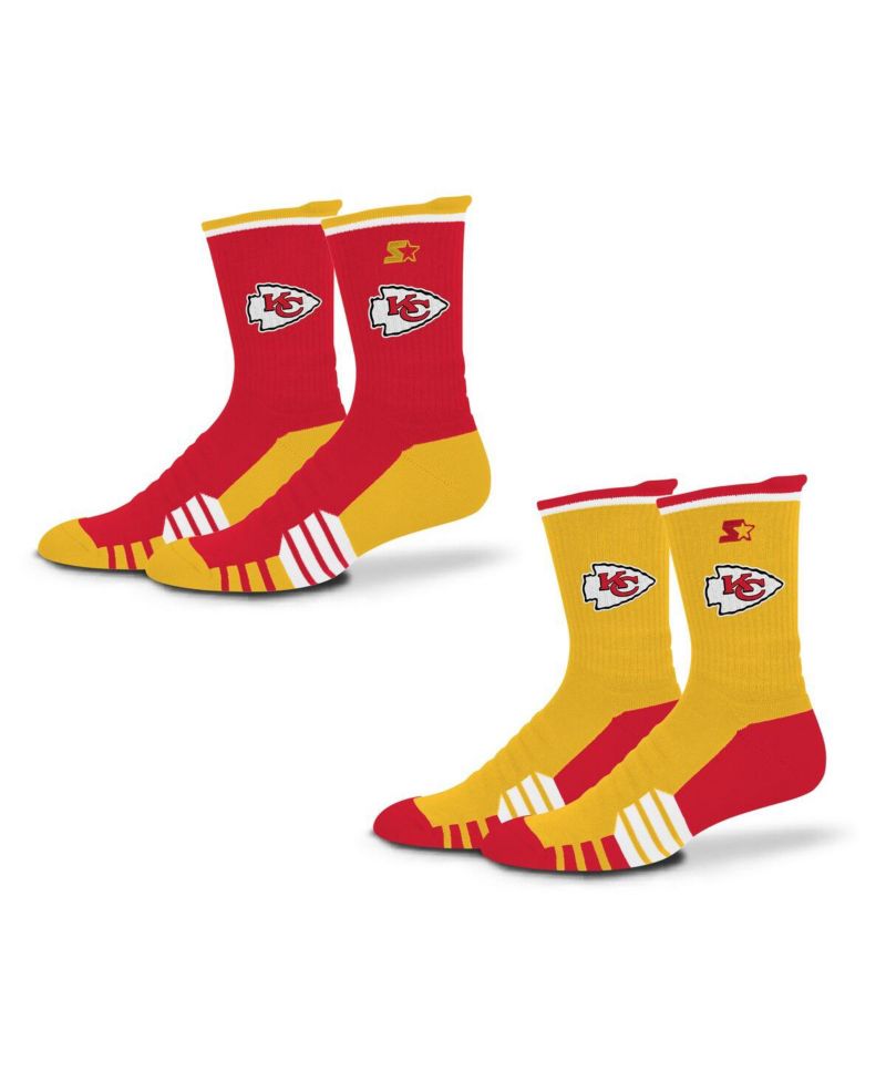Men's and Women's 2-Pack Red/Gold Kansas City Chiefs Breakaway Crew Sock