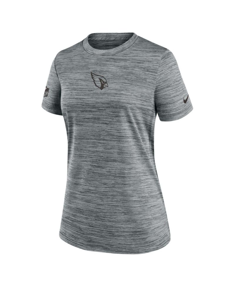 Women's Gray Arizona Cardinals Sideline Velocity Performance T-Shirt
