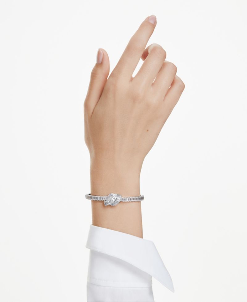 Swaroski Matrix Rhodium Plated Bangle