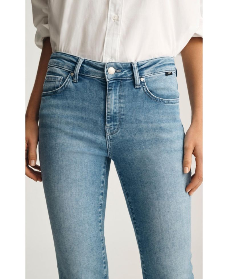Women's Sydney High Rise Flare Flare In Mid Blue Feather Blue