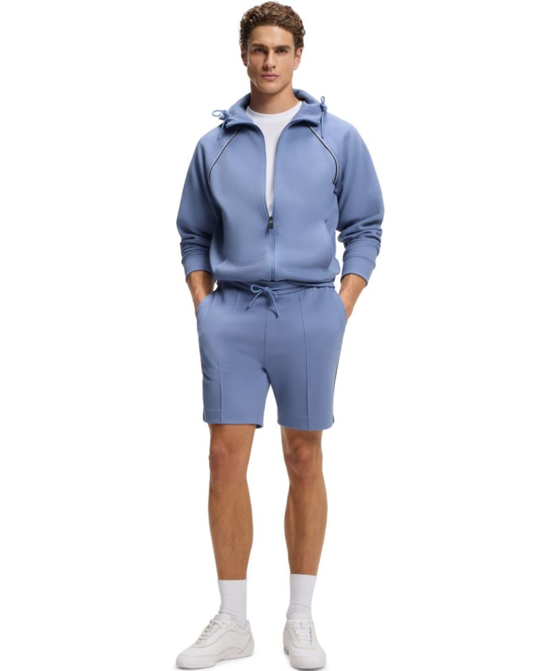 Men's Cotton-Blend Piping Trim Shorts