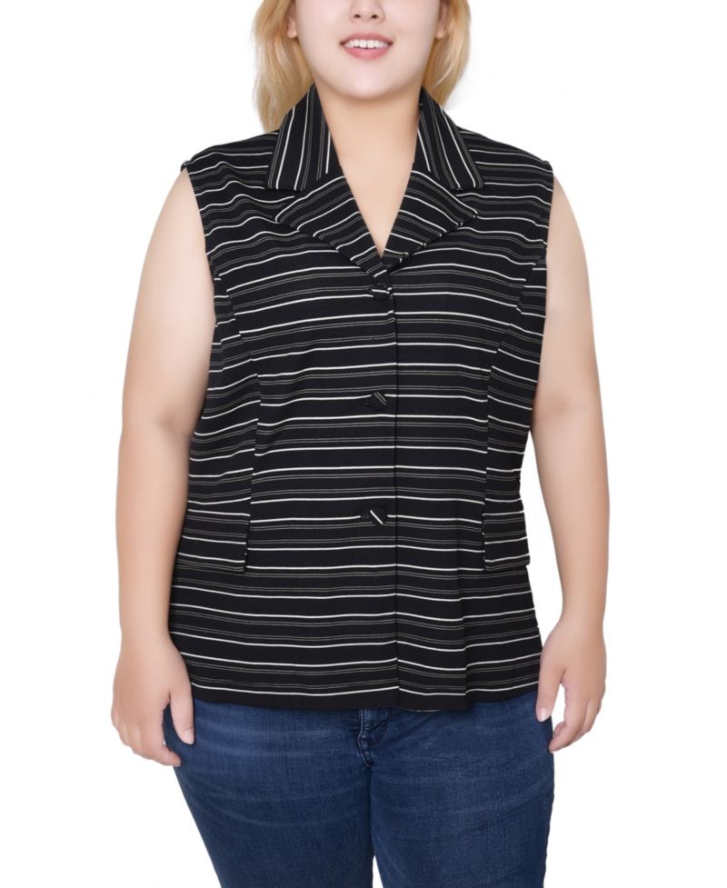 Women's Plus Size Sleeveless Scuba Vest Jacket