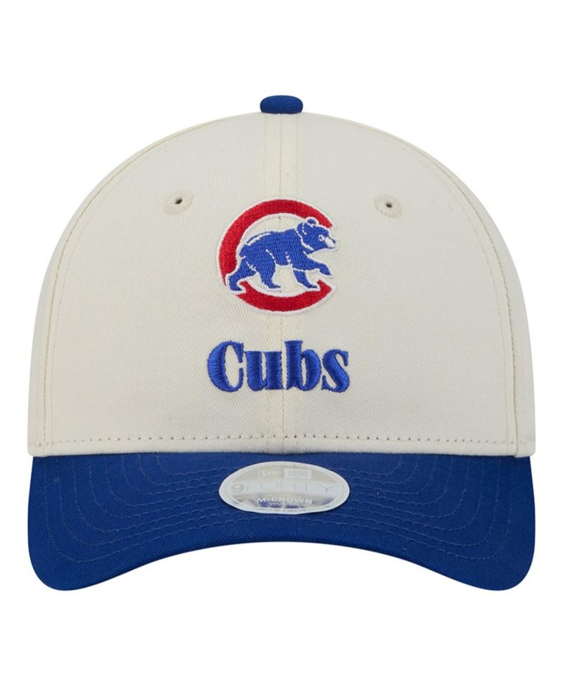 Women's Cream/Royal Chicago Cubs Primary 9FORTY M-Crown Adjustable Hat