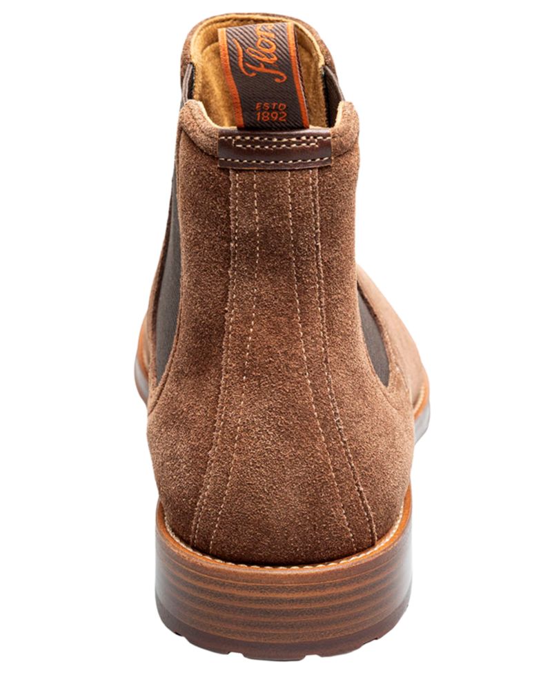 Men's Rucci Suede Round-Toe Lugged-Sole Chelsea Boots