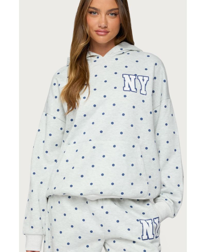 Women's Ny Babe Polka Dot Hoodie