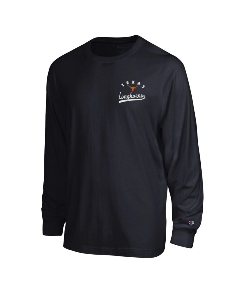 Men's Black Texas Longhorns Laminated All-Star Long Sleeve T-Shirt