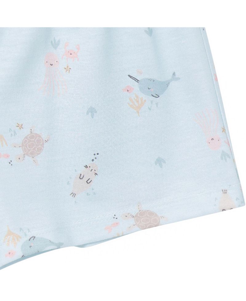 Baby Girls 2-Piece Button Up Pajama Shorts Set